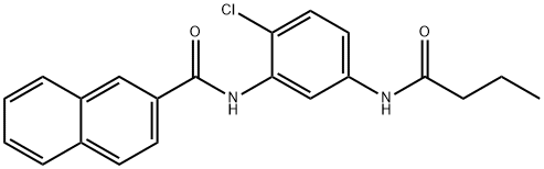 N-[5-(butyrylamino)-2-chlorophenyl]-2-naphthamide 结构式