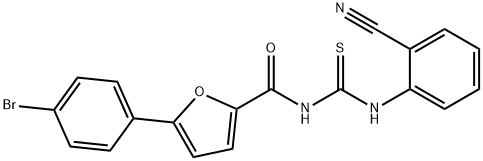 N-[5-(4-bromophenyl)-2-furoyl]-N'-(2-cyanophenyl)thiourea 结构式