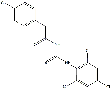 N-[(4-chlorophenyl)acetyl]-N'-(2,4,6-trichlorophenyl)thiourea 结构式