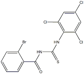 N-(2-bromobenzoyl)-N'-(2,4,6-trichlorophenyl)thiourea 结构式