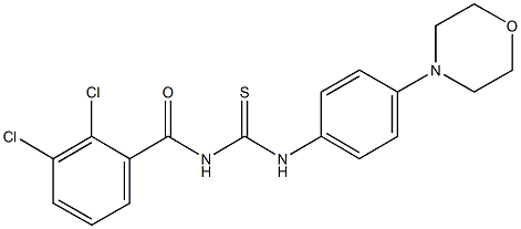 N-(2,3-dichlorobenzoyl)-N'-[4-(4-morpholinyl)phenyl]thiourea 结构式