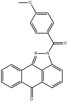 2-(4-methoxybenzoyl)dibenzo[cd,g]indazol-6(2H)-one 结构式