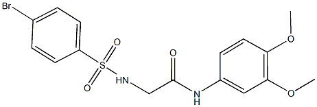 2-{[(4-bromophenyl)sulfonyl]amino}-N-(3,4-dimethoxyphenyl)acetamide 结构式
