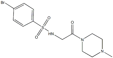 4-bromo-N-[2-(4-methyl-1-piperazinyl)-2-oxoethyl]benzenesulfonamide 结构式