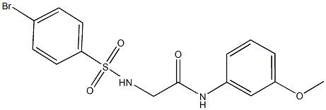 2-{[(4-bromophenyl)sulfonyl]amino}-N-(3-methoxyphenyl)acetamide 结构式