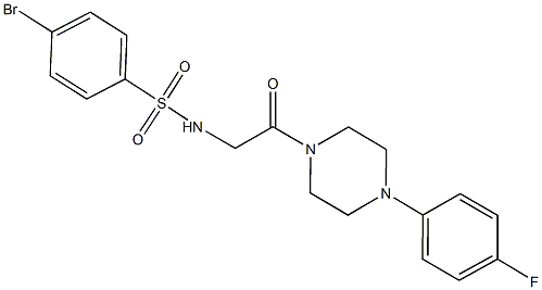4-bromo-N-{2-[4-(4-fluorophenyl)-1-piperazinyl]-2-oxoethyl}benzenesulfonamide 结构式