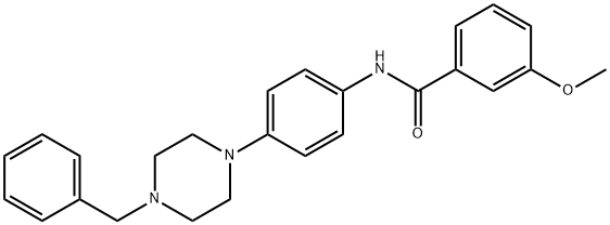 N-[4-(4-benzyl-1-piperazinyl)phenyl]-3-methoxybenzamide 结构式