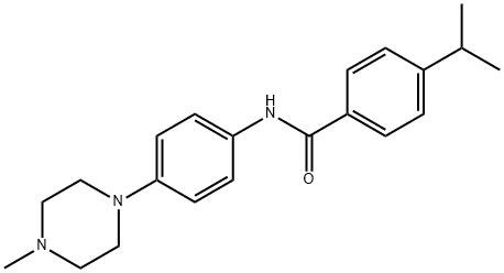 4-isopropyl-N-[4-(4-methyl-1-piperazinyl)phenyl]benzamide 结构式