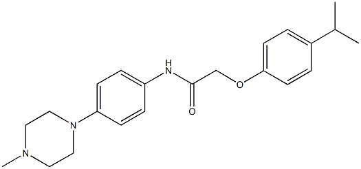 2-(4-isopropylphenoxy)-N-[4-(4-methyl-1-piperazinyl)phenyl]acetamide 结构式