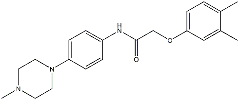 2-(3,4-dimethylphenoxy)-N-[4-(4-methyl-1-piperazinyl)phenyl]acetamide 结构式