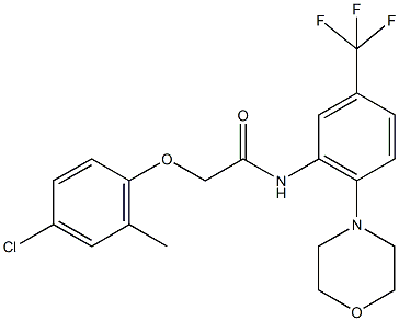 2-(4-chloro-2-methylphenoxy)-N-[2-(4-morpholinyl)-5-(trifluoromethyl)phenyl]acetamide 结构式