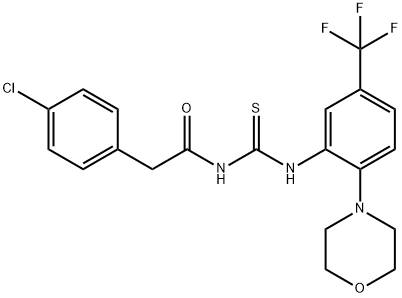 N-[(4-chlorophenyl)acetyl]-N'-[2-morpholin-4-yl-5-(trifluoromethyl)phenyl]thiourea 结构式