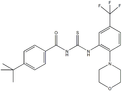 N-(4-tert-butylbenzoyl)-N'-[2-(4-morpholinyl)-5-(trifluoromethyl)phenyl]thiourea 结构式