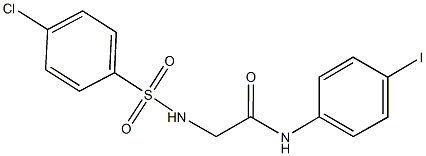 2-{[(4-chlorophenyl)sulfonyl]amino}-N-(4-iodophenyl)acetamide 结构式