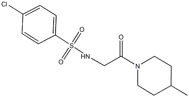 4-chloro-N-[2-(4-methyl-1-piperidinyl)-2-oxoethyl]benzenesulfonamide 结构式