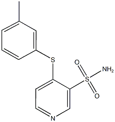 4-[(3-methylphenyl)sulfanyl]-3-pyridinesulfonamide 结构式