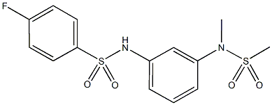 4-fluoro-N-{3-[methyl(methylsulfonyl)amino]phenyl}benzenesulfonamide 结构式