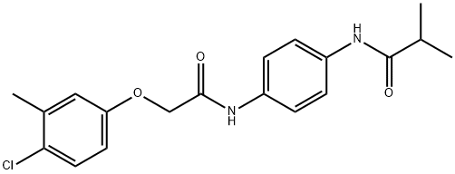 N-(4-{[(4-chloro-3-methylphenoxy)acetyl]amino}phenyl)-2-methylpropanamide 结构式