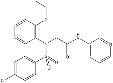 2-{[(4-chlorophenyl)sulfonyl]-2-ethoxyanilino}-N-(3-pyridinyl)acetamide 结构式