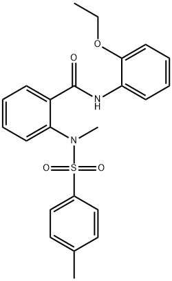 N-(2-ethoxyphenyl)-2-{methyl[(4-methylphenyl)sulfonyl]amino}benzamide 结构式