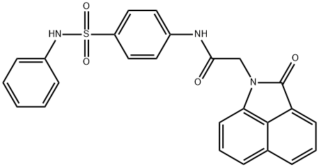 N-[4-(anilinosulfonyl)phenyl]-2-(2-oxobenzo[cd]indol-1(2H)-yl)acetamide 结构式