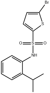 5-bromo-N-(2-isopropylphenyl)-2-thiophenesulfonamide 结构式