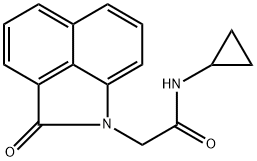 N-cyclopropyl-2-(2-oxobenzo[cd]indol-1(2H)-yl)acetamide 结构式