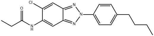 N-[2-(4-butylphenyl)-6-chloro-2H-1,2,3-benzotriazol-5-yl]propanamide 结构式