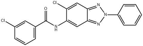 3-chloro-N-(6-chloro-2-phenyl-2H-1,2,3-benzotriazol-5-yl)benzamide 结构式