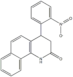 4-{2-nitrophenyl}-3,4-dihydrobenzo[h]quinolin-2(1H)-one 结构式