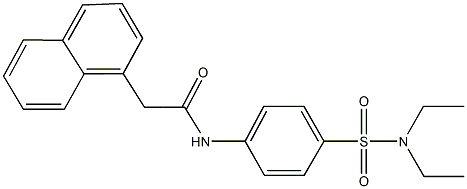 N-{4-[(diethylamino)sulfonyl]phenyl}-2-(1-naphthyl)acetamide 结构式