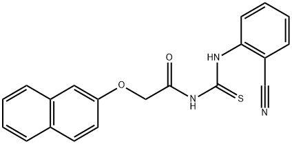 N-(2-cyanophenyl)-N'-[(2-naphthyloxy)acetyl]thiourea 结构式