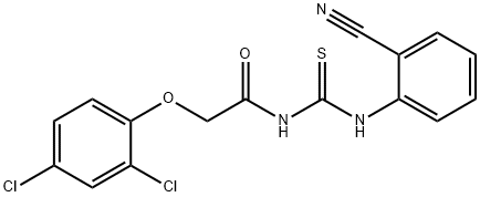 N-(2-cyanophenyl)-N'-[(2,4-dichlorophenoxy)acetyl]thiourea 结构式