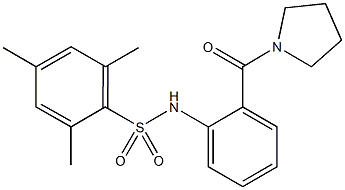 2,4,6-trimethyl-N-[2-(1-pyrrolidinylcarbonyl)phenyl]benzenesulfonamide 结构式