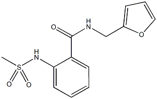 N-(2-furylmethyl)-2-[(methylsulfonyl)amino]benzamide 结构式