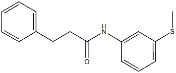 N-[3-(methylsulfanyl)phenyl]-3-phenylpropanamide 结构式