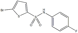 5-bromo-N-(4-fluorophenyl)-2-thiophenesulfonamide 结构式