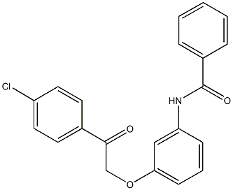 N-{3-[2-(4-chlorophenyl)-2-oxoethoxy]phenyl}benzamide 结构式
