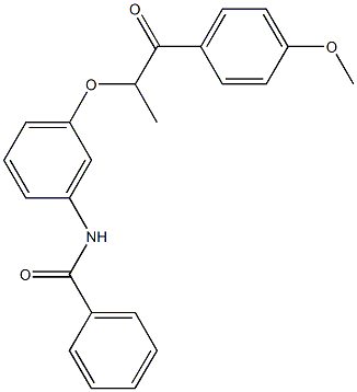 N-{3-[2-(4-methoxyphenyl)-1-methyl-2-oxoethoxy]phenyl}benzamide 结构式