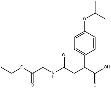 4-[(2-ethoxy-2-oxoethyl)amino]-2-(4-isopropoxyphenyl)-4-oxobutanoic acid 结构式