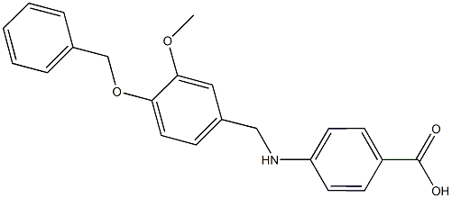 4-{[4-(benzyloxy)-3-methoxybenzyl]amino}benzoic acid 结构式