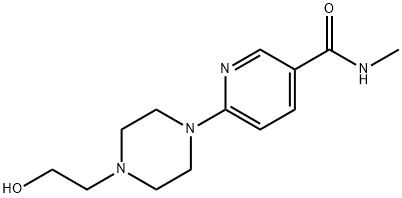6-[4-(2-hydroxyethyl)-1-piperazinyl]-N-methylnicotinamide 结构式