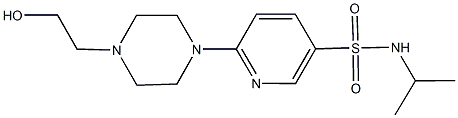 6-[4-(2-hydroxyethyl)-1-piperazinyl]-N-isopropyl-3-pyridinesulfonamide 结构式