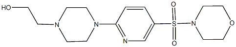 2-{4-[5-(4-morpholinylsulfonyl)-2-pyridinyl]-1-piperazinyl}ethanol 结构式