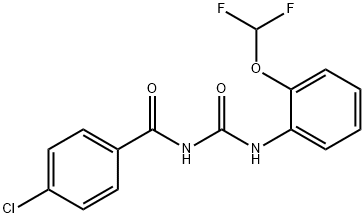 N-(4-chlorobenzoyl)-N'-[2-(difluoromethoxy)phenyl]urea 结构式