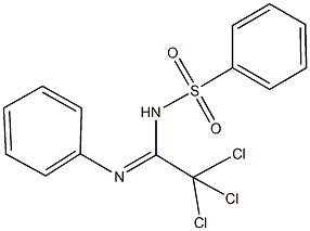 N-(2,2,2-trichloro-N-phenylethanimidoyl)benzenesulfonamide 结构式