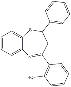 2-(2-phenyl-2,3-dihydro-1,5-benzothiazepin-4-yl)phenol 结构式
