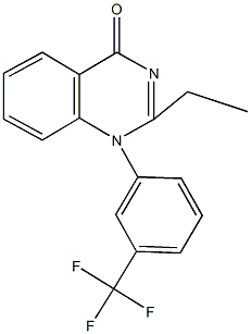 2-ethyl-1-[3-(trifluoromethyl)phenyl]-4(1H)-quinazolinone 结构式