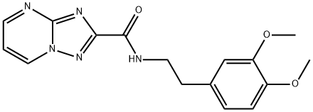 N-[2-(3,4-dimethoxyphenyl)ethyl][1,2,4]triazolo[1,5-a]pyrimidine-2-carboxamide 结构式
