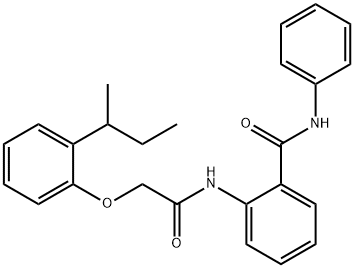 2-{[(2-sec-butylphenoxy)acetyl]amino}-N-phenylbenzamide 结构式